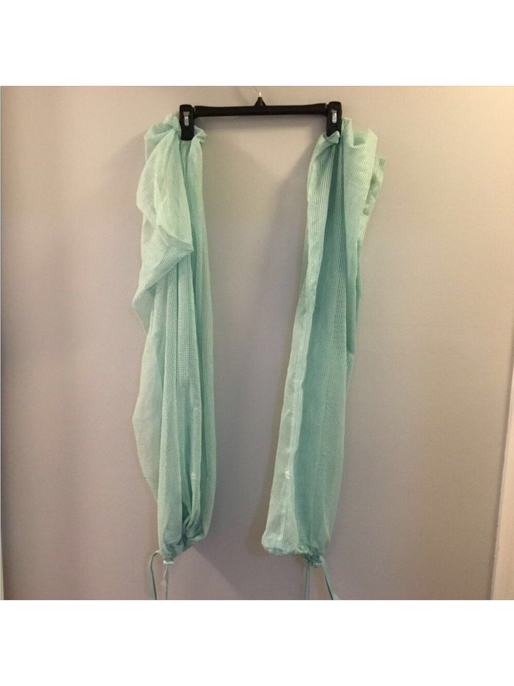 Laundry Bag set of 2 drawstring closure green Great for College Students!